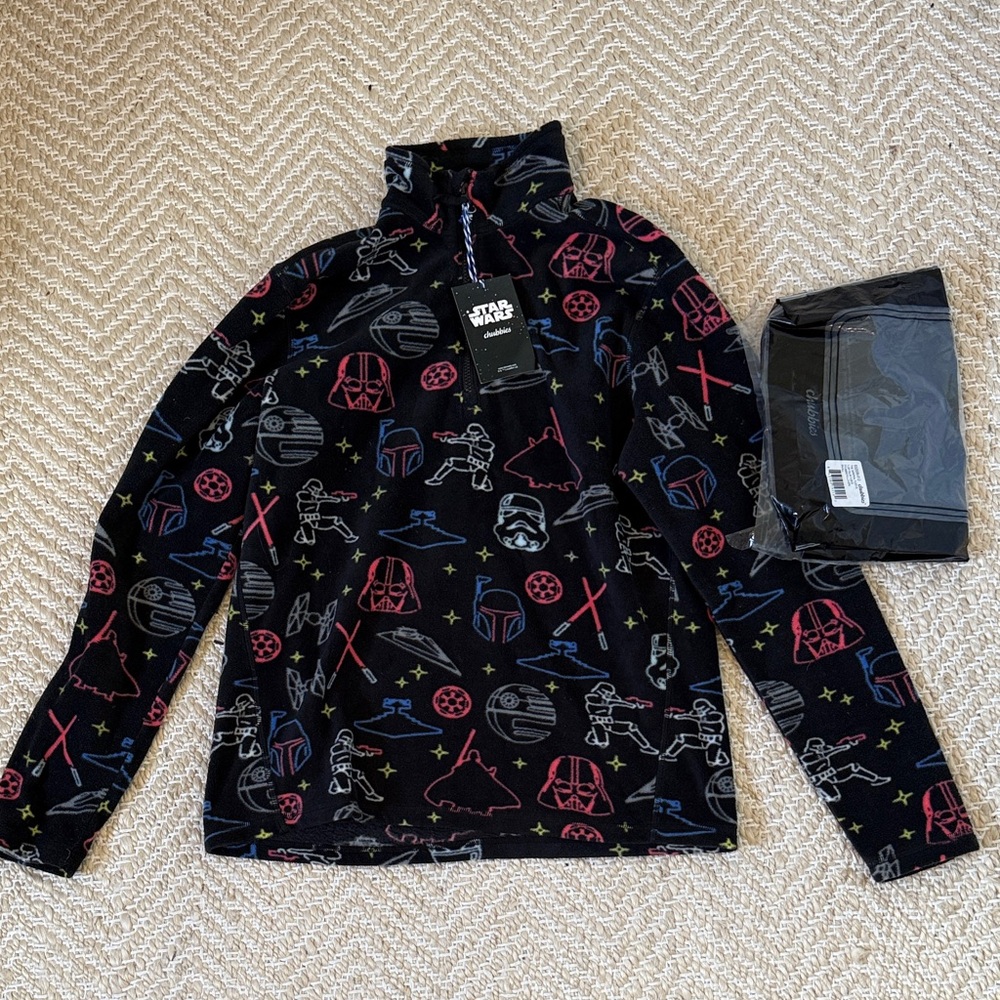Chubbies x Star Wars “The Imperial Fleece” Quarter Zip Fleece BRAND NEW
